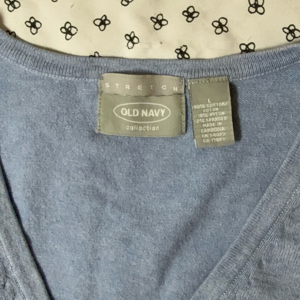 Old Navy Light Blue V-Neck Cardigan Sweater - Picture 5 of 8